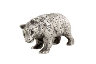 An early 20th century German 800 standard silver model of a bear