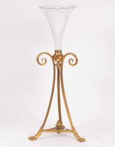 A French glass and gilt metal centrepiece