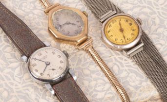 An 18ct gold cased wristwatch