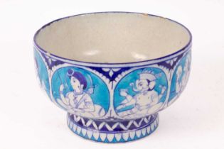 An Iznik pottery pedestal bowl