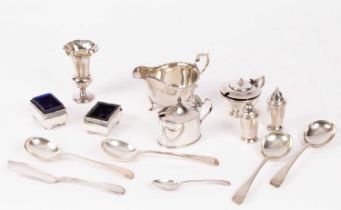 A quantity of table silver