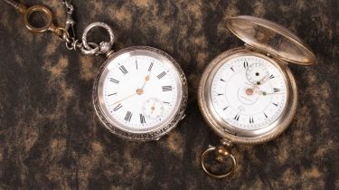 A Hunter pocket watch