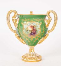A Royal Worcester three-handled vase