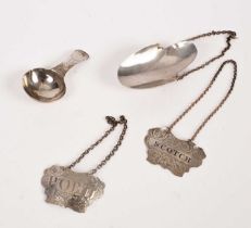 A George III silver caddy spoon