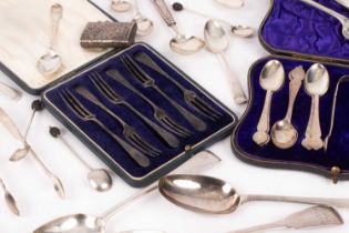 A large quantity of silver flatware