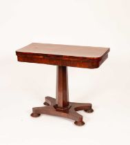 A Regency rosewood card table