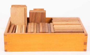 A collection of cabinetmaker's specimen wood samples