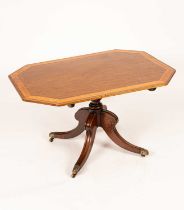 A Regency mahogany rectangular breakfast table