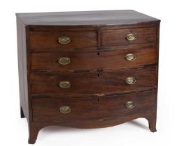 An early 19th Century mahogany bowfront chest