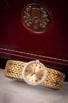 A lady's 18k gold cased Piaget wristwatch