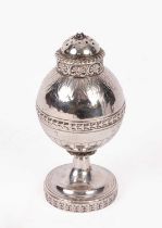 A George III silver pepper pot