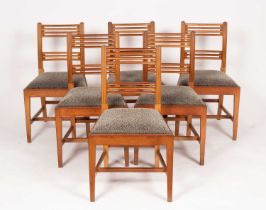 A set of six William Tillman mahogany dining chairs