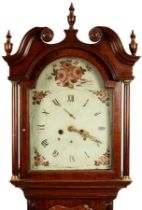 An eight-day mahogany longcase clock