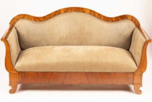 A Continental walnut framed sofa