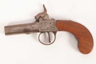 A Queen Anne percussion cap pistol