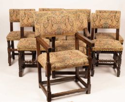 A matched set of ten 17th Century and later dining chairs