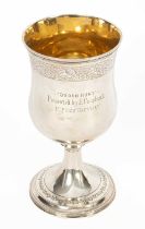 Hunting Interest: A Scottish silver and silver gilt presentation goblet