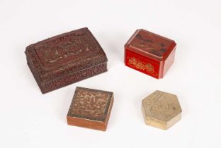 A Chinese lacquered box