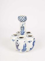 A Chinese blue and white tulip vase