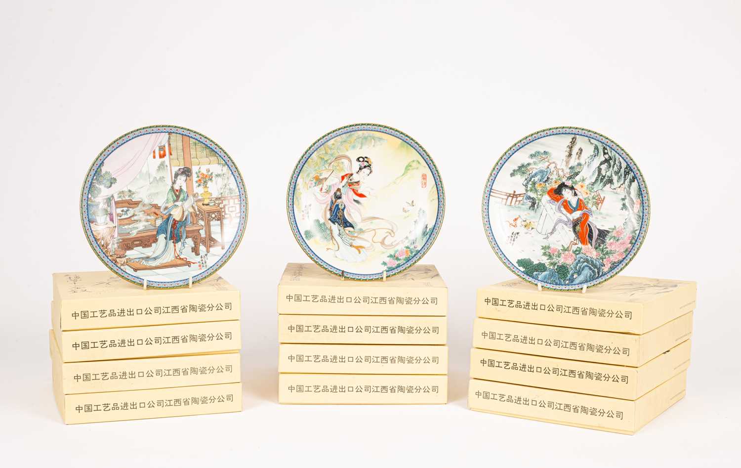 Twelve Chinese cabinet plates