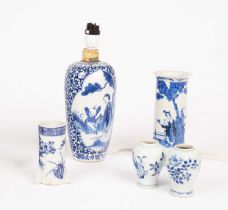 A mixed lot of Chinese blue and white ceramics