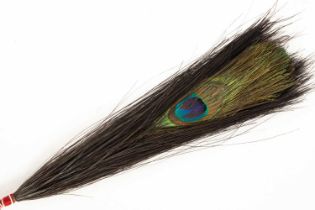 A Chinese double-eyed peacock feather