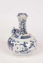 A Chinese blue and white kraak porcelain kendi