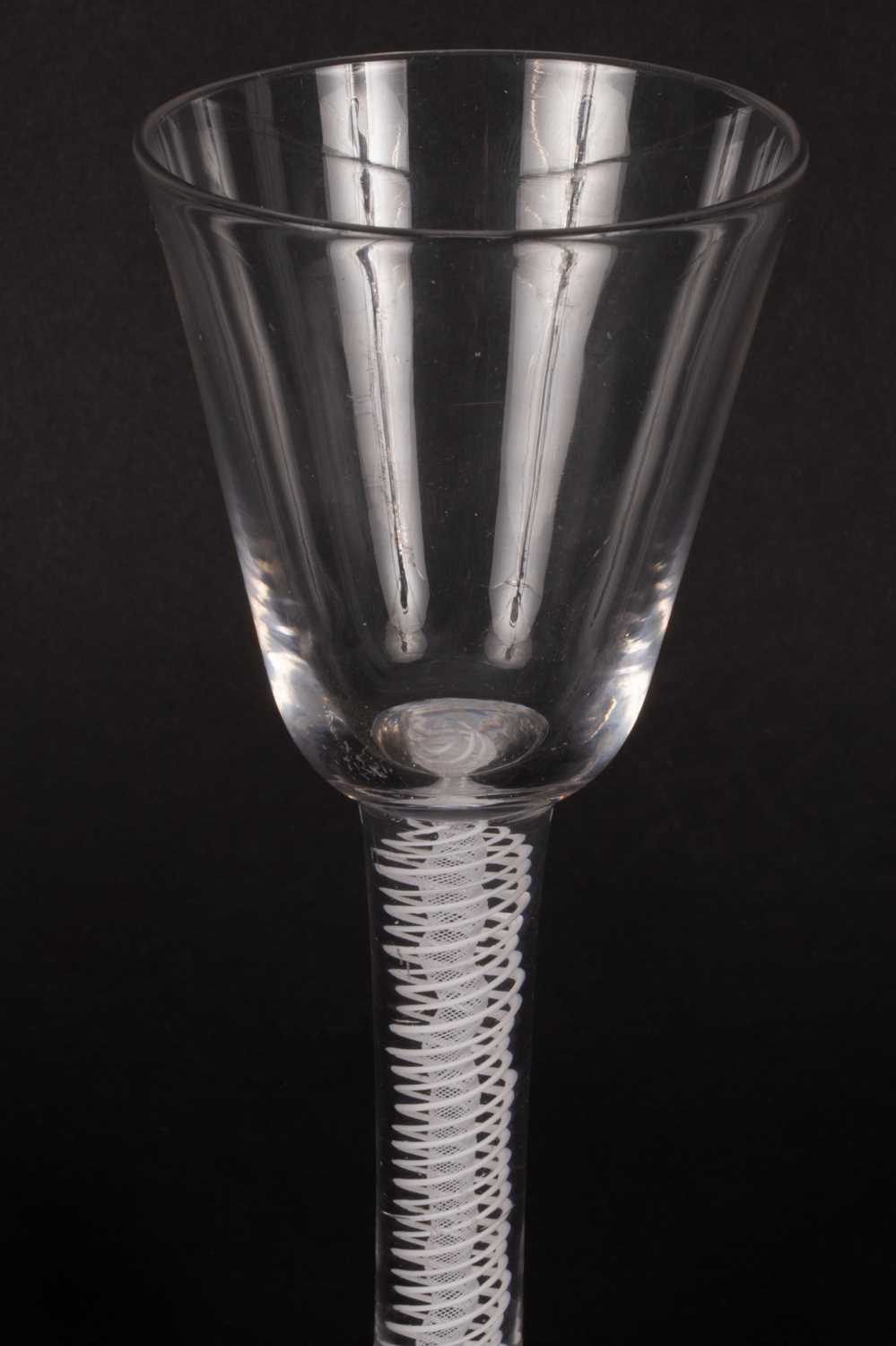 An English 18th Century opaque twist wine glass - Image 2 of 4