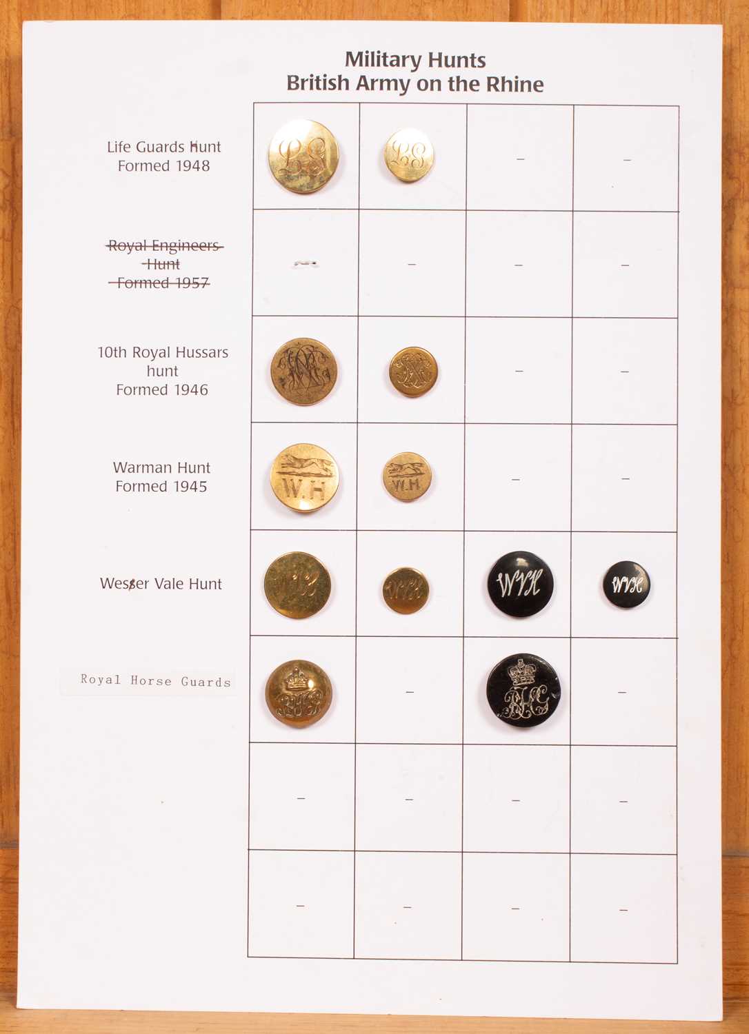 Military hunt buttons - Image 2 of 2