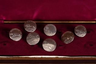 Seven 18th Century silver buttons