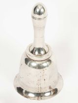 A silver plated cocktail shaker