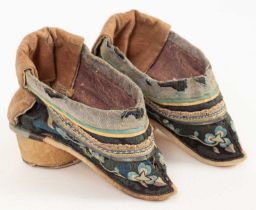 A pair of Chinese lady's shoes for bound feet