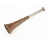 A copper hunting horn