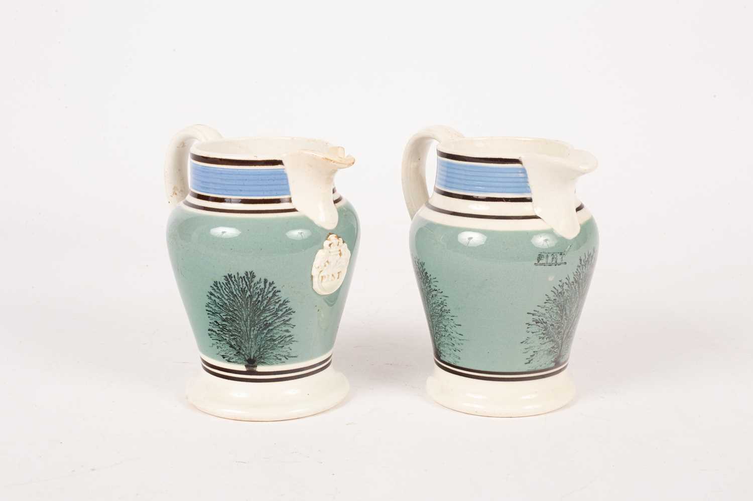 Two 19th Century mochaware jugs