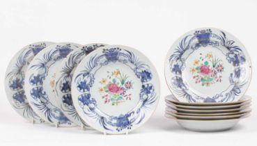 Eleven Chinese soup plates