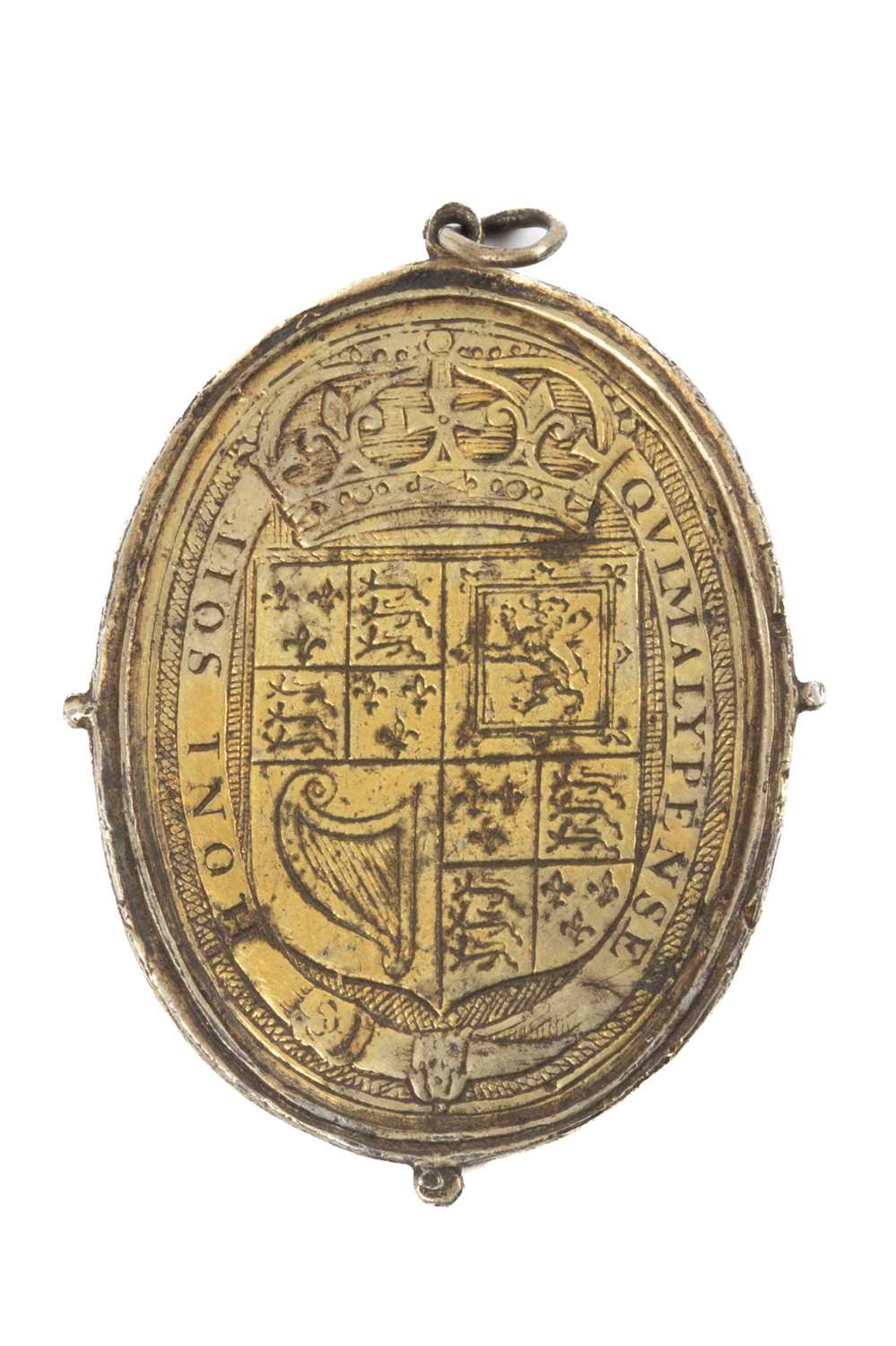 A Charles I cast silver-gilt Royalist badge - Image 2 of 2