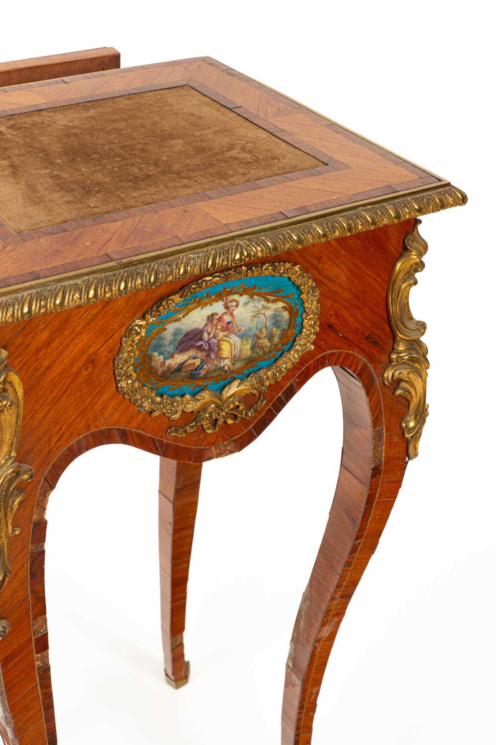 A Louis XV style ormolu mounted kingwood and tulipwood gueridon - Image 6 of 6