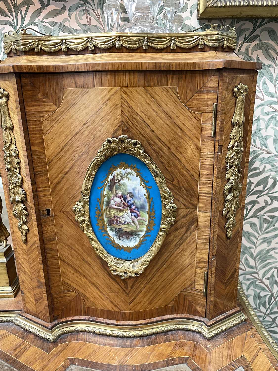 A Victorian ormolu mounted tulipwood and kingwood desk in the Louis XV style - Image 35 of 38