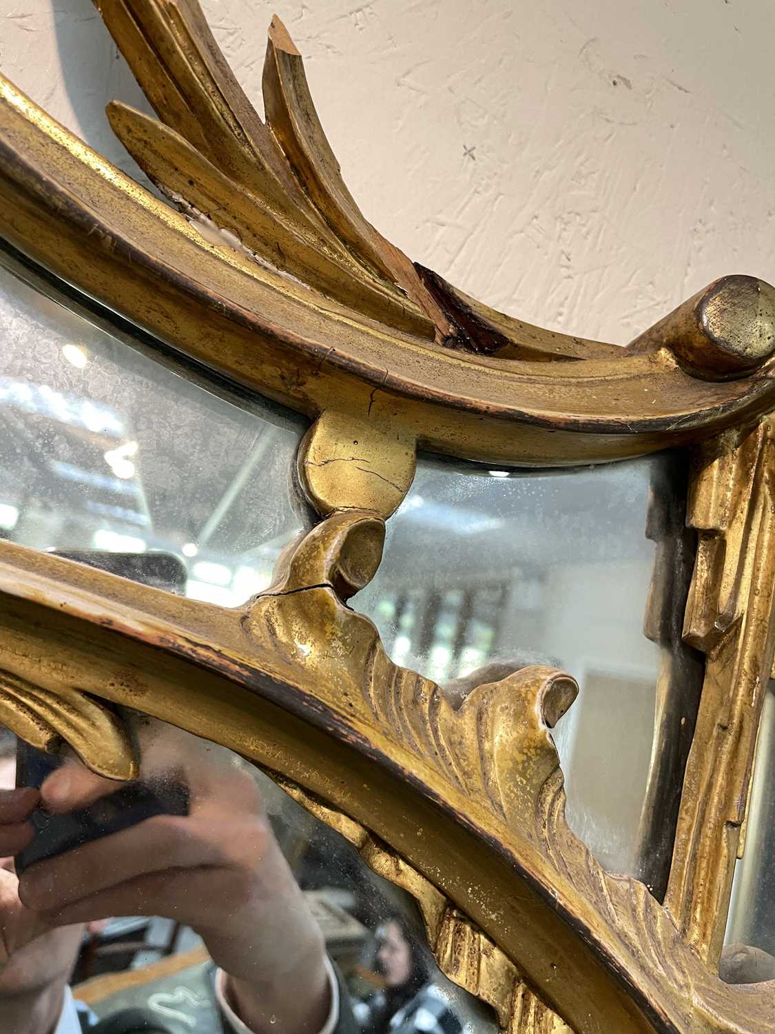 A giltwood overmantel mirror - Image 7 of 19
