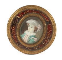 A Louis XVI gilt-metal mounted tortoiseshell box