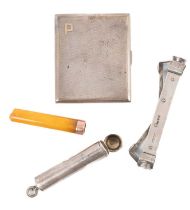 A Victorian silver cigar cutter