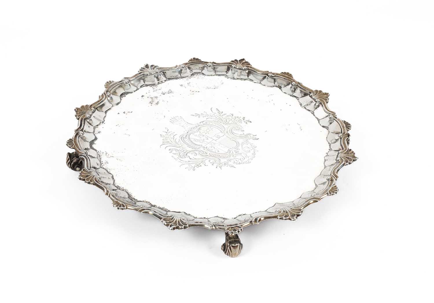 A George II silver salver - Image 4 of 4