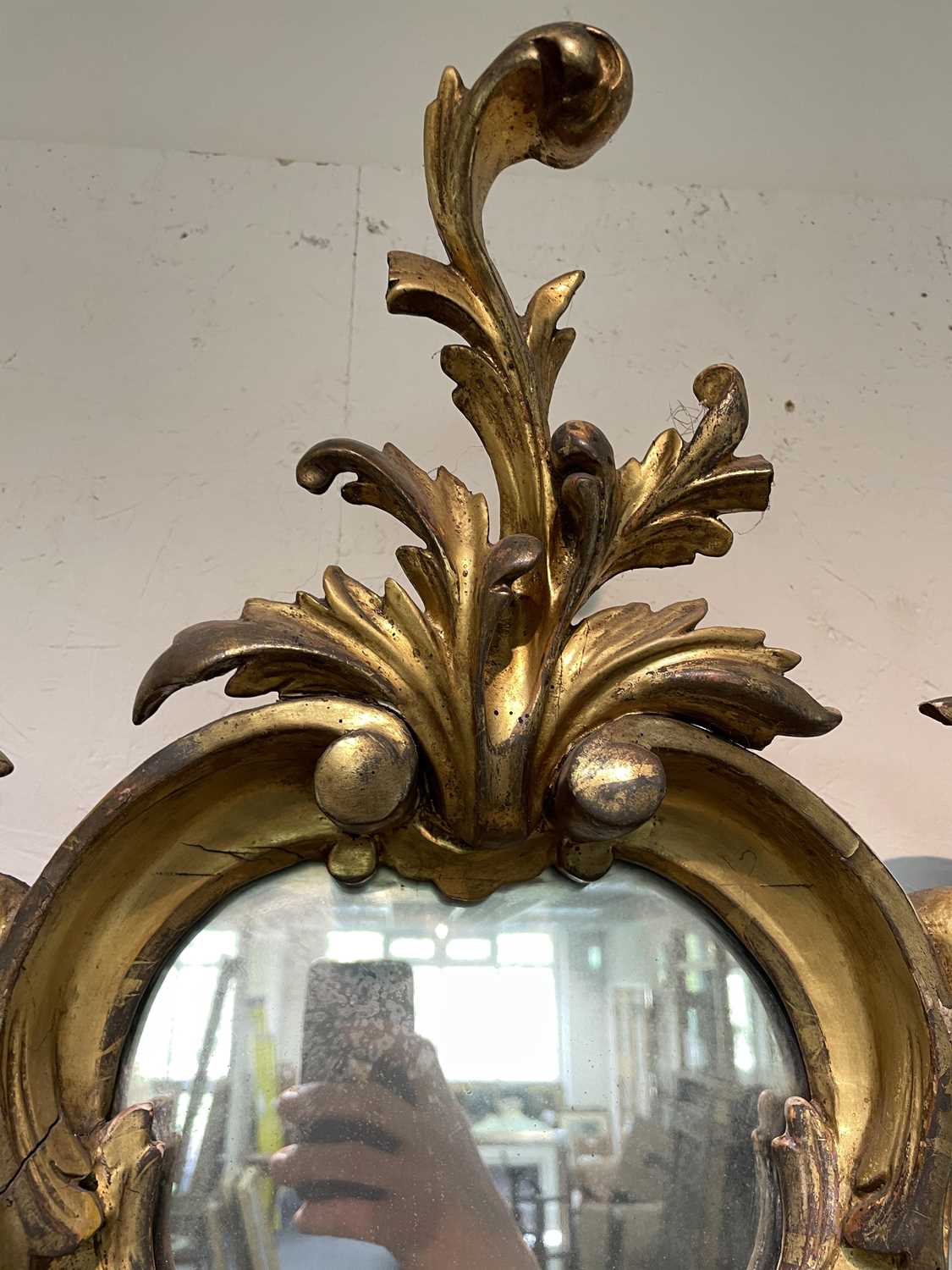 A giltwood overmantel mirror - Image 3 of 19