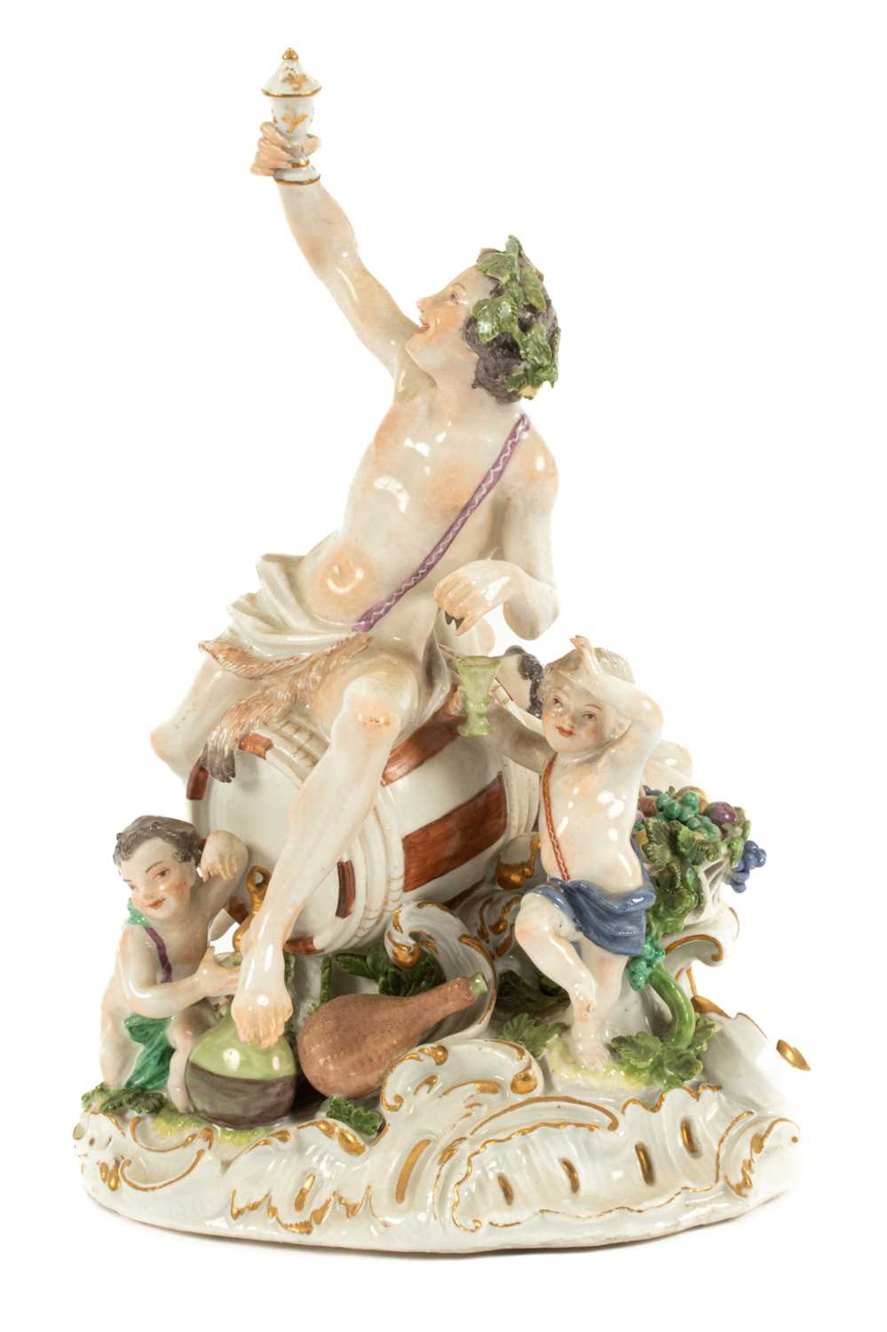 A Meissen mythological group of Bacchus and Ariadne - Image 2 of 6