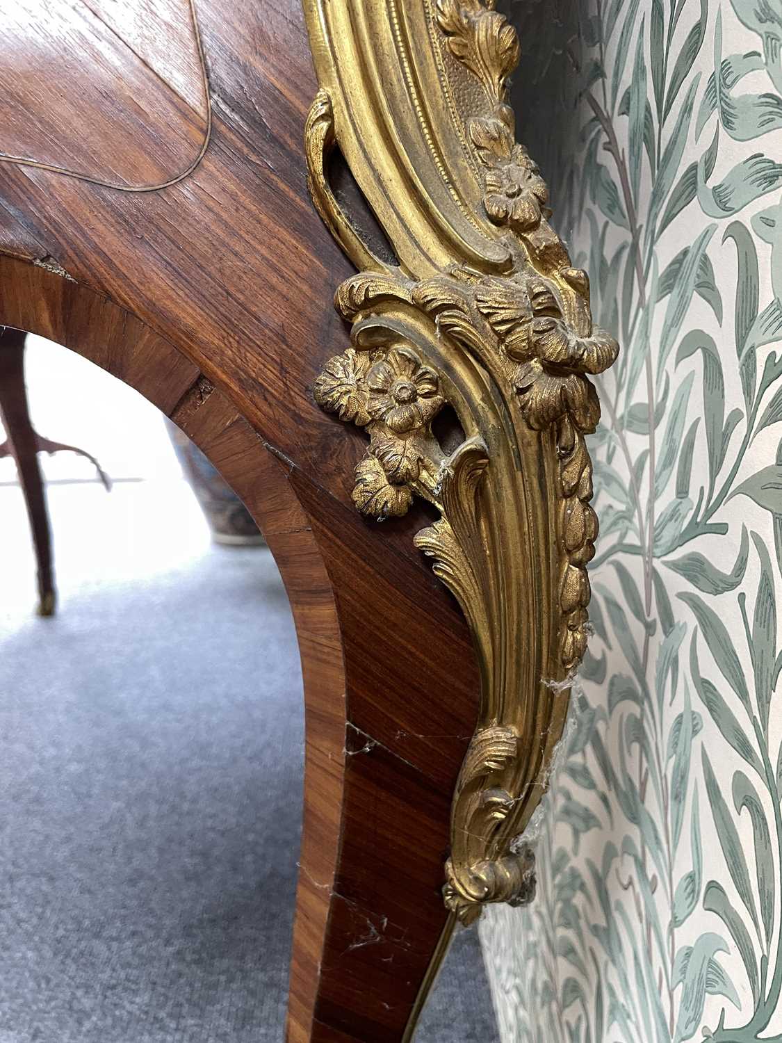 A Victorian ormolu mounted tulipwood and kingwood desk in the Louis XV style - Image 38 of 38