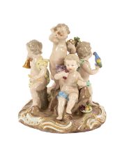 A Meissen porcelain group