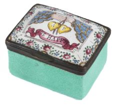 A South Staffordshire enamel snuff box