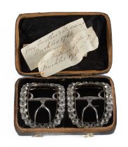 A pair of paste set buckles
