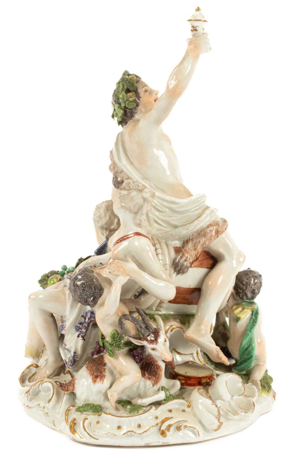 A Meissen mythological group of Bacchus and Ariadne - Image 4 of 6