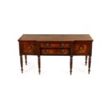 A George IV mahogany breakfront sideboard